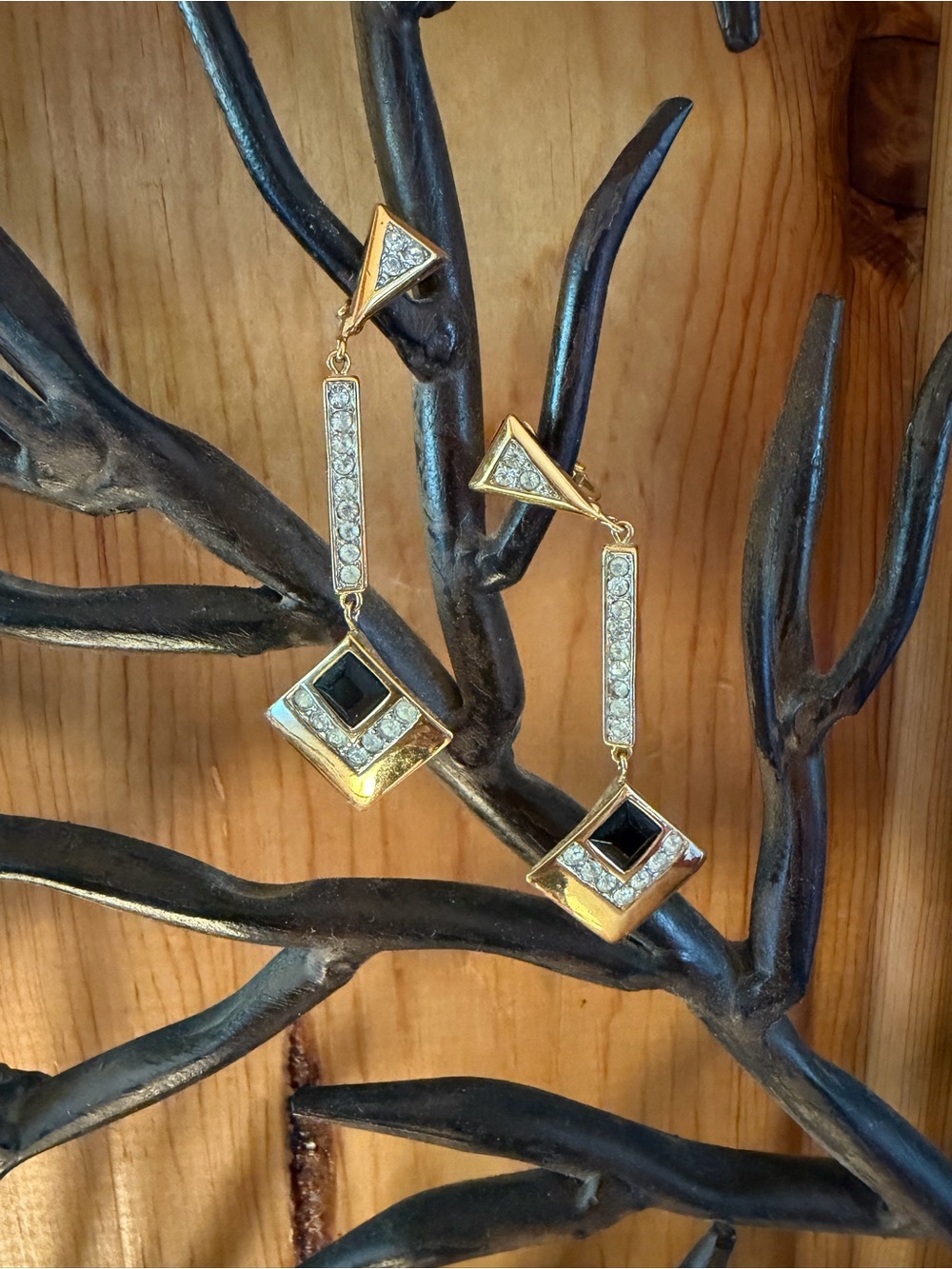 Vintage Crown Trifari Alfred Philippe MCM Drop Earrings CLIP ON